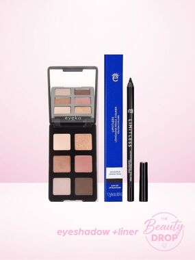 Eyeko Limitless Liner + Eyeshadow Pallet. Law of Attraction and Concrete Pink